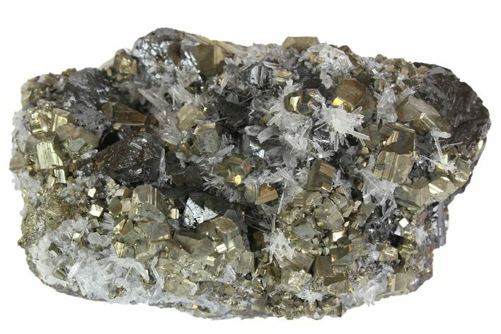 Pyrite, Sphalerite & Quartz Crystal Association - Peru #138153